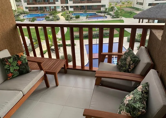 Flat Extraordinário Beira Mar em com pé na areia Cupe Beach Living